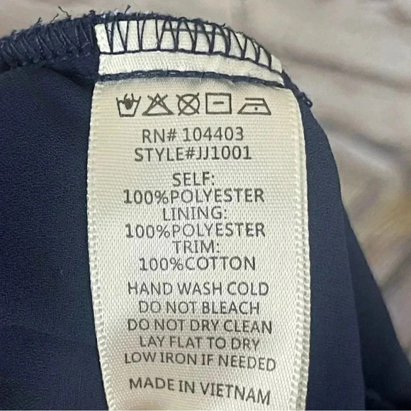 J By J.O.A Medium Navy Blue Floral Ruffle Top Cut Out Yellow White Bow Crop M - Picture 4 of 8